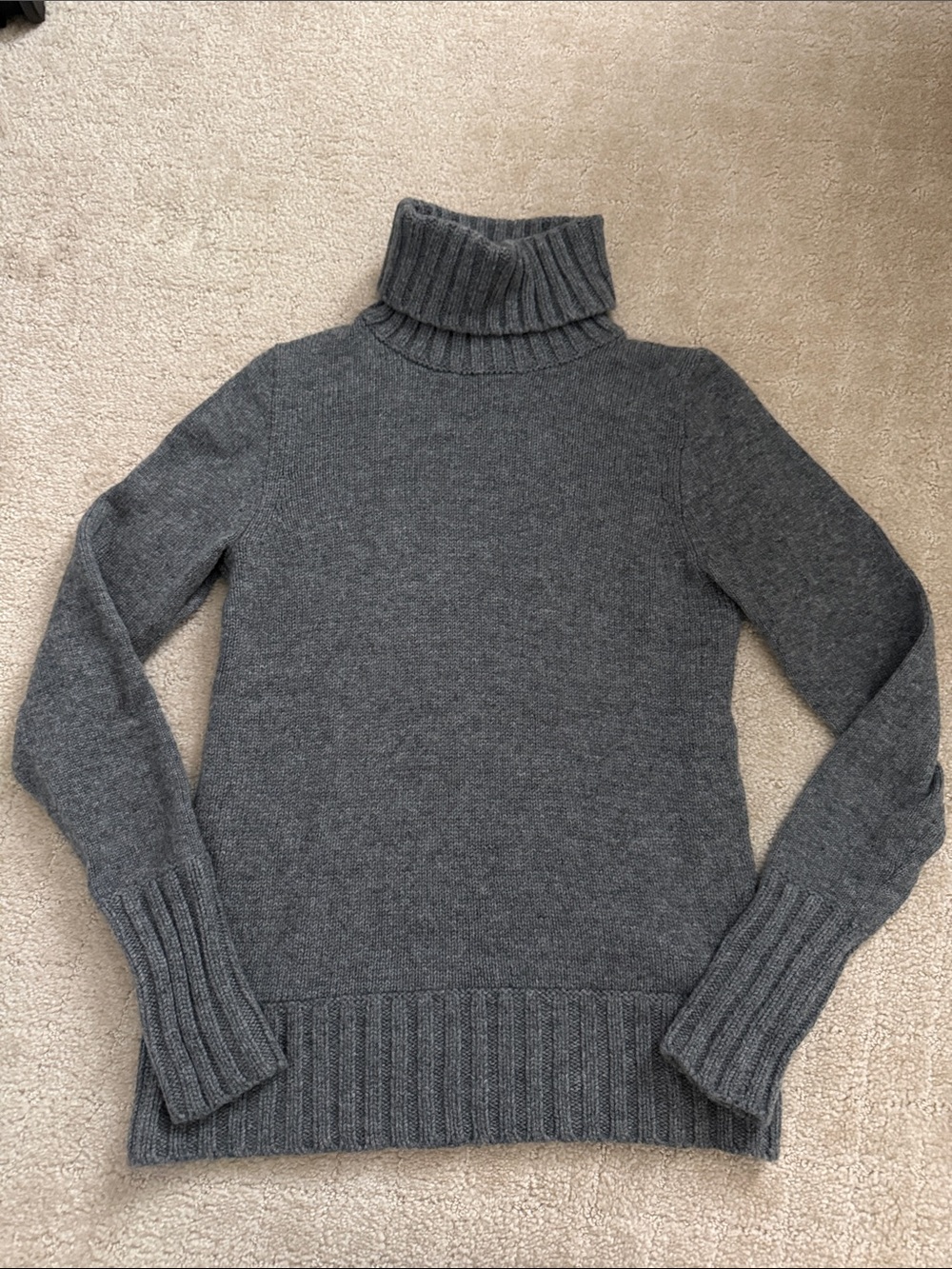 J.Crew Collection Cashmere Gray Turtleneck Sweater - Women's Cozy Knit